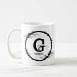 Change Initial Add Name Distorted Circle E F G H  Coffee Mug<br><div class="desc">Change it to any Initial you want and Add the Name to this  "Black Distorted Circle" design - - See my store for lots more great gift ideas. See the Men's Mugs Category for more designs like this.</div>