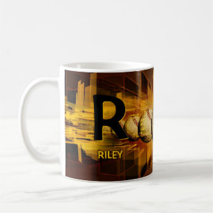 Change Initial Add Name O P Q R S T Baseball Coffee Mug