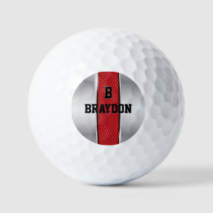 Change Initial Add Name Silver Gray Red Texture    Golf Balls