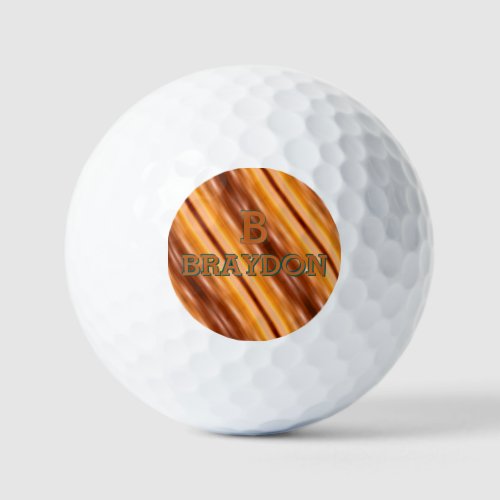 Change Initial Add Name Soft Brown Tan Beige Gold  Golf Balls