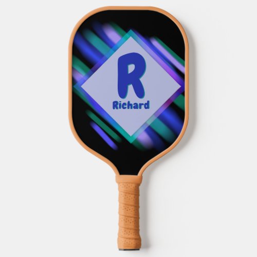 Change Initial Add Name Soft Paint Blues Black Pickleball Paddle
