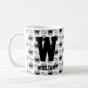Change Initial Add Name U V W X Y Z Football Coffee Mug