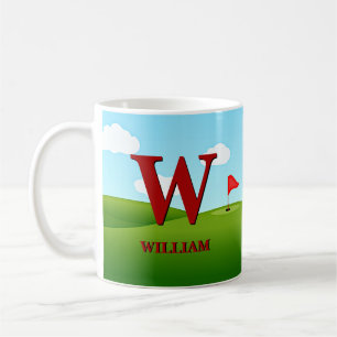 Change Initial Add Name U V W X Y Z Golf Green Coffee Mug