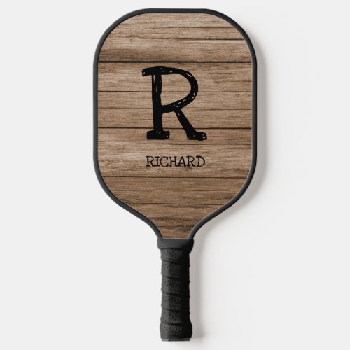 Change Initial Add Name Wooden Floor Pickleball Paddle