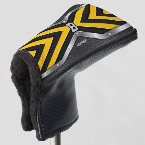 Change Initial Add Name Yellow Black Silver Arrows Golf Head Cover