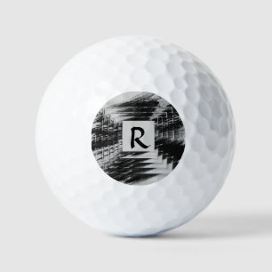 Change Initial, Black Brush     Golf Balls