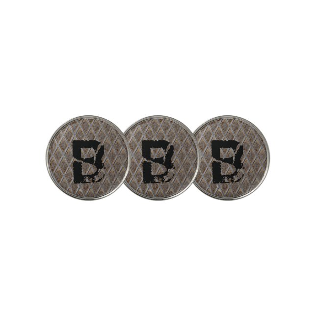 Change Initial, Checker Plate                      Golf Ball Marker (3 Up)
