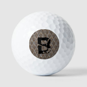 Change Initial, Checker Plate   Golf Towel Balls