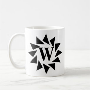 Change Initial Geometric Triangles V W X Y Z Coffee Mug