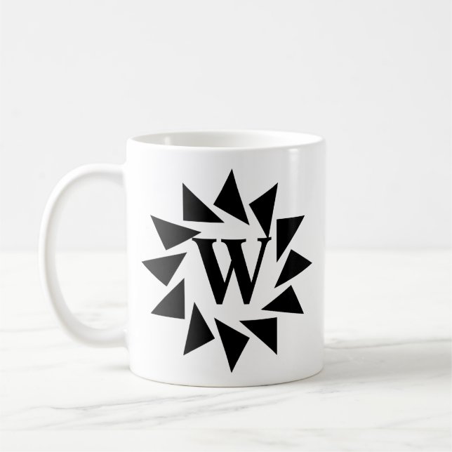 Change Initial Geometric Triangles V W X Y Z Coffee Mug (Left)