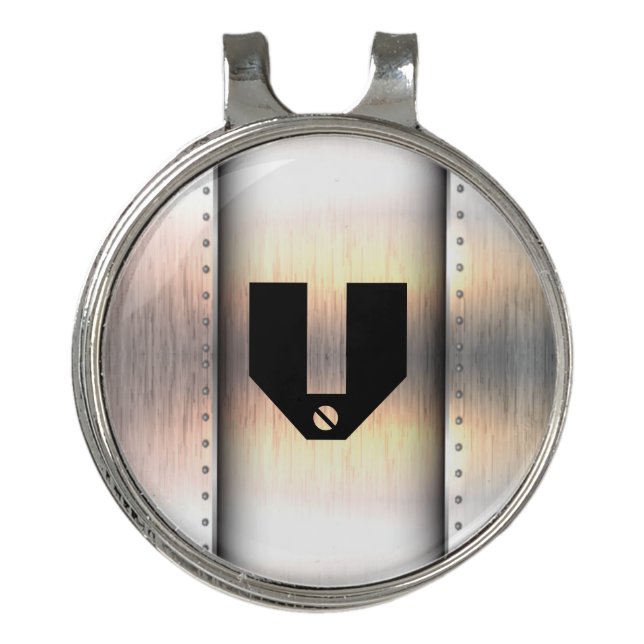 Change Initial,  Metal Strips                      Golf Hat Clip (Front)