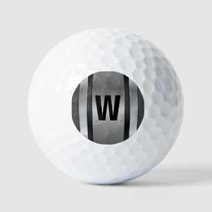 Change Initial, Silver Metallic Golf Towel Balls