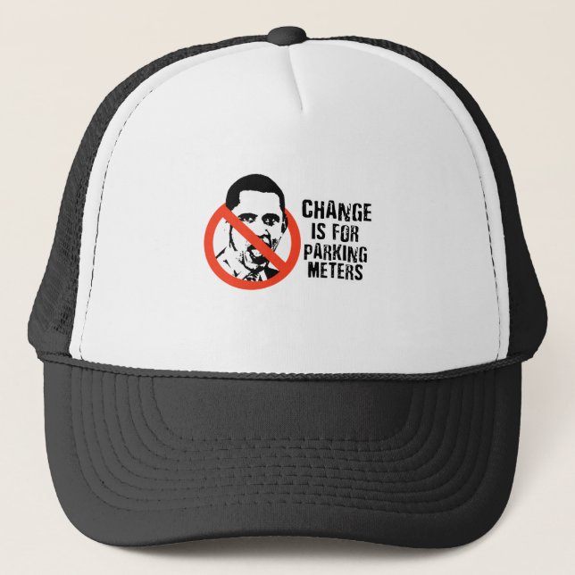 Change is for parking meters trucker hat (Front)