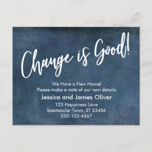 Change is Good! Grunge Navy Moving Announcement