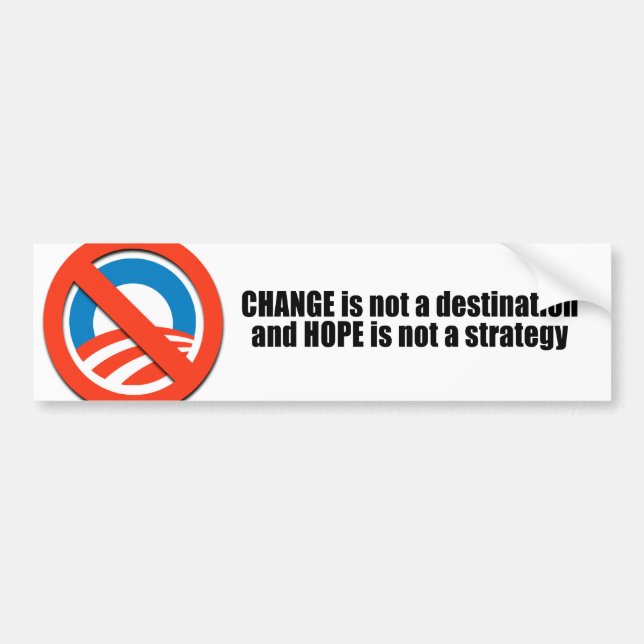 Change is not a destination bumper sticker (Front)
