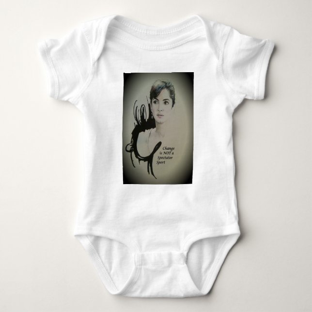 Change is Not a Spectator Sport Art Print Baby Bodysuit (Front)