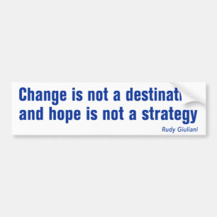 Change is not... anti Obama bumpersticker Bumper Sticker