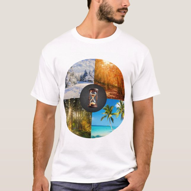 Change is the Only Constant – Four Seasons Wheel T-Shirt (Front)