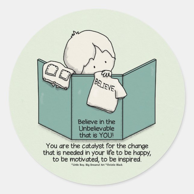 Change It! Classic Round Sticker (Front)