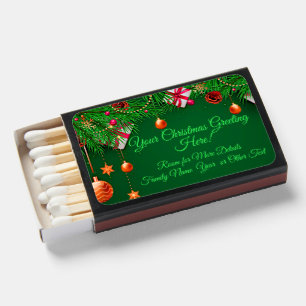 Change Name Add Year or Your Text Christmas 20XX M Matchboxes