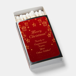Change Name Add Year or Your Text Christmas 20XX Matchboxes