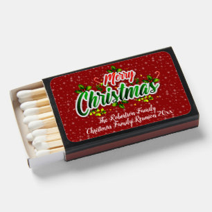 Change Name Add Year or Your Text Christmas 20XX Matchboxes