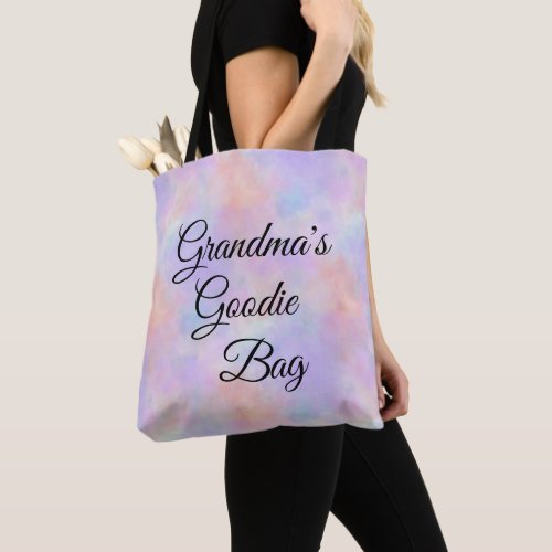 Change Name Grandmas Goodie Bag  Pastel Tote