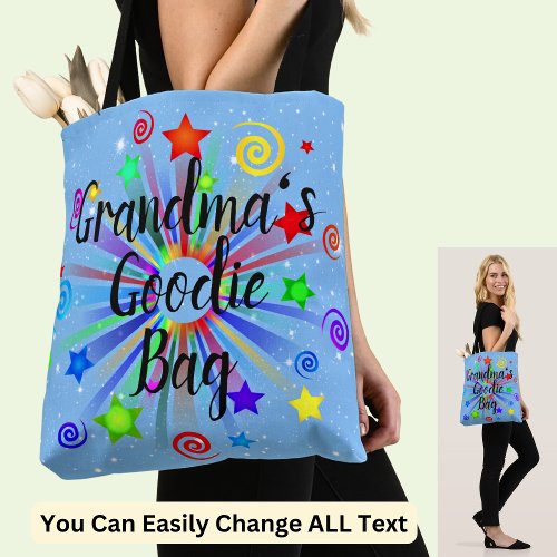 Change Name Grandmas Goodie Bag Tote