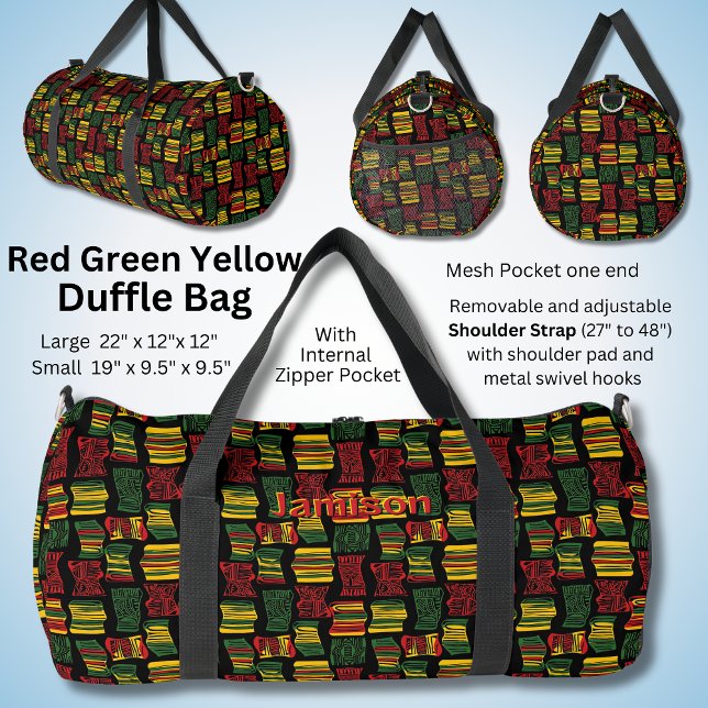 Change Name, Red Green Yellow Black Duffle Bag (Creator Uploaded)