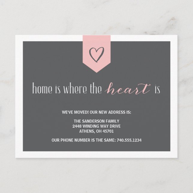 Change of Address Announcement Postcard (Front)