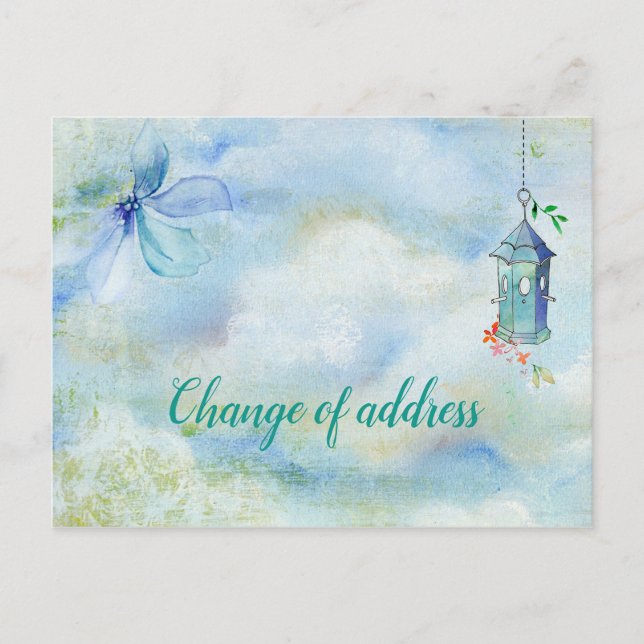 Change of Address Bird House Post Card (Front)