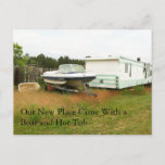 Change of Address Card: Boat and Hot Tub Announcement Postcard