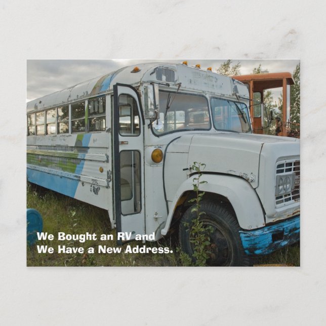 Change of Address Card: Bought an RV Announcement Postcard (Front)