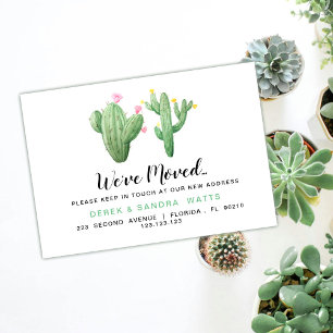 Change of address card Catcus