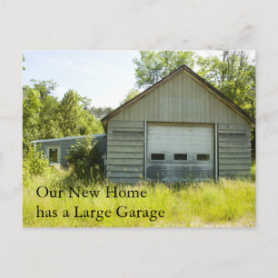 Change of Address Card: Large Garage Announcement Postcard