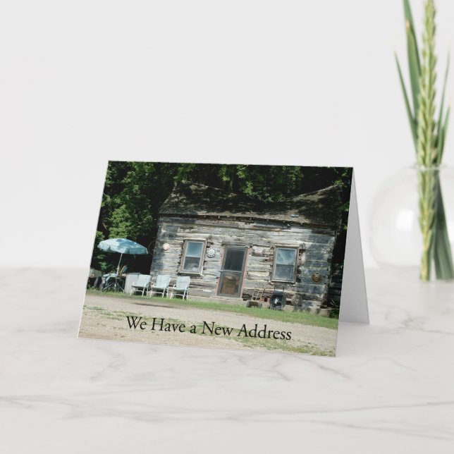 Change of Address Card: Log Cabin Announcement (Front)