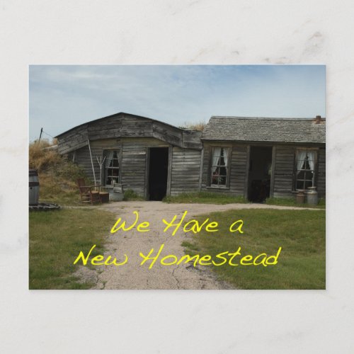 Change of Address Card New Homestead Announcement Postcard