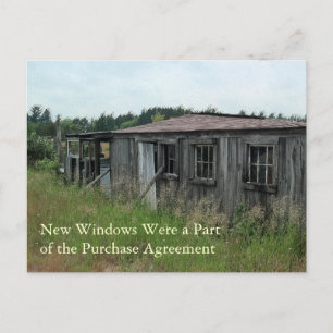 Change of Address Card: New Windows Announcement Postcard