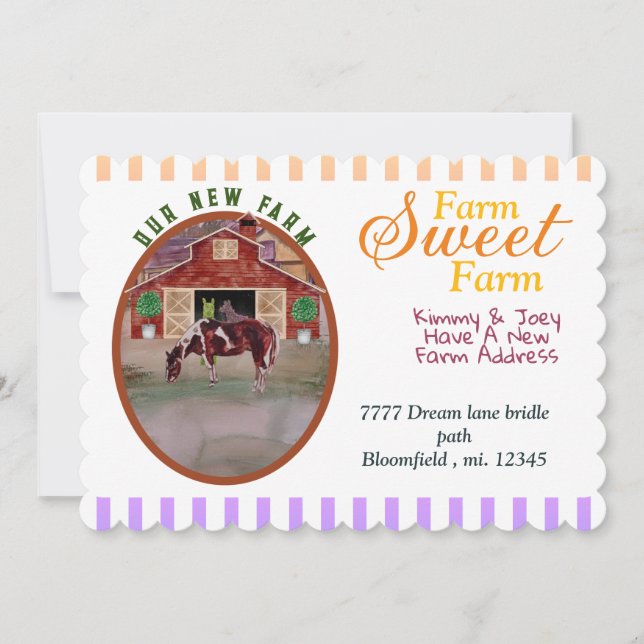 CHANGE OF ADDRESS CARD PERSONALIZE Invitation (Front)