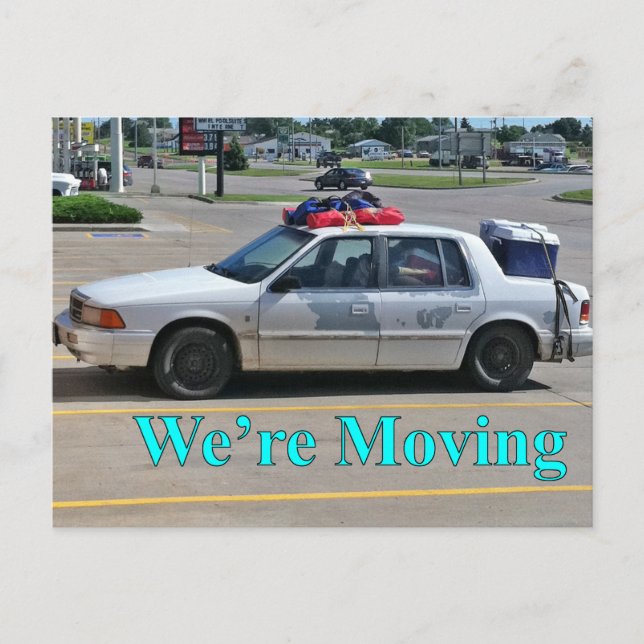 Change of Address Card: We're Moving 3 Announcement Postcard (Front)