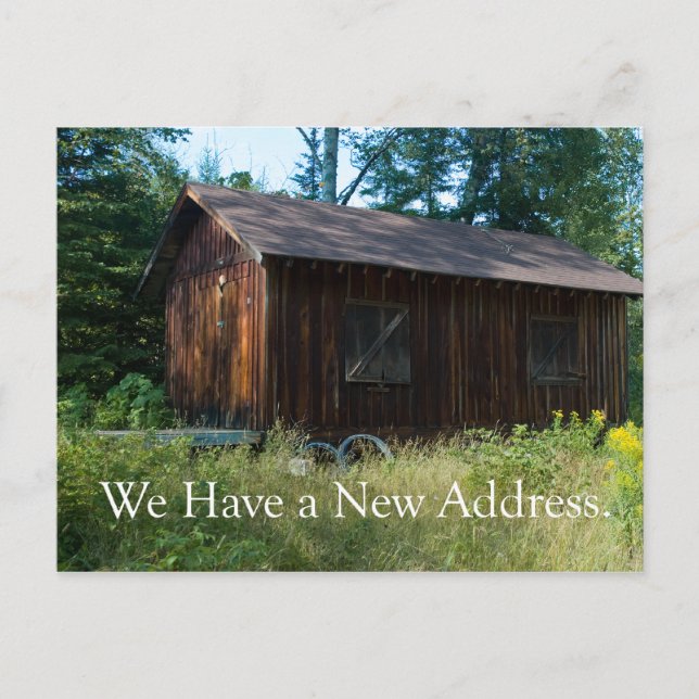 Change of Address Card - Woodland Shack (Front)