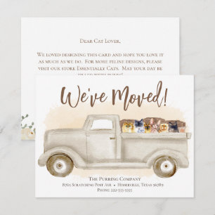 Change Of Address, Cats, Moving Truck Announcement