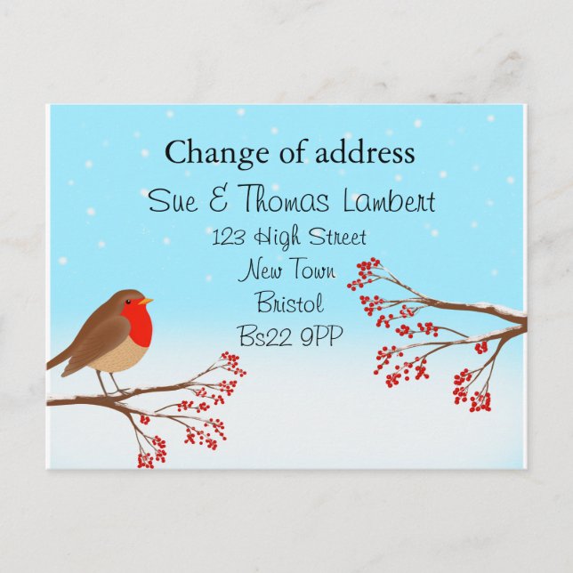 Change of address christmas holiday postcard (Front)