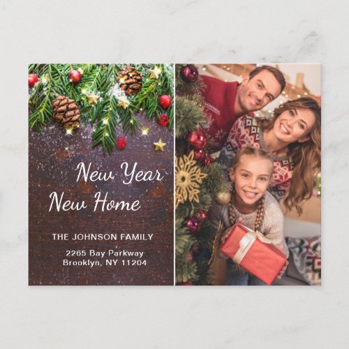 Change of Address Christmas Photo Holidays Card