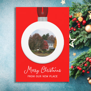 Change of Address Christmas Photo Ornament Card