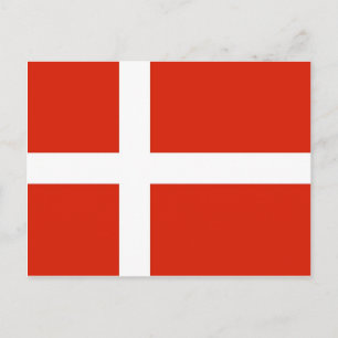 Change of Address, Danish Flag, Dannebrog Announcement Postcard