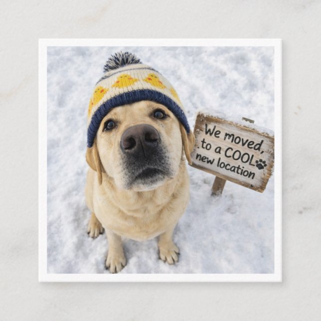 Change of Address - Dog Moving Home Enclosure Card (Front)