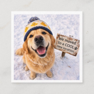 Change of Address - Dog Moving Home Enclosure Card