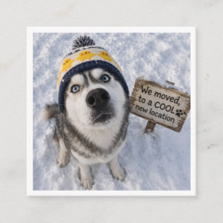 Change of Address - Dog Moving Home Enclosure Card