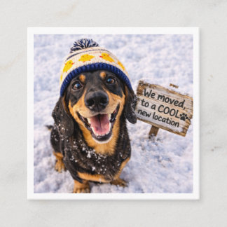 Change of Address - Dog Moving Home Enclosure Card